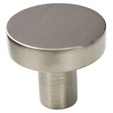 1" Flat Top Knob, Satin Nickel