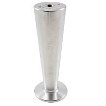 4" High Sedona Style 6 Furniture Leg, Matte Aluminum