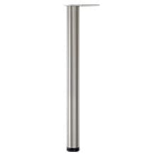2-3/8" Diameter x 27-3/4" High Hamburg Table Leg Set, Brushed Steel, 4/Set