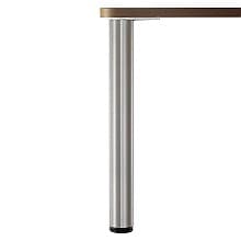 3" Diameter x 34-1/4" High Heidelberg Single Table Leg, Brushed Steel