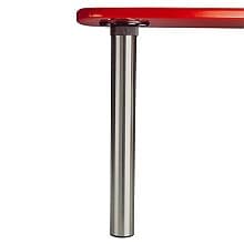 3" Diameter x 27-3/4" High Isola Single Table Leg, Brushed Steel