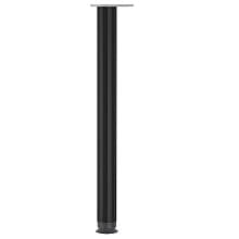 2-3/8" Diameter x 27-3/4" High Zoom Table Leg, Glossy Black  4/Set