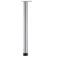 2-3/8" Diameter x 27-3/4" High Zoom Table Leg, Chrome