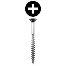 Quickscrews Flat Head Assembly Screws, Phillips Drive Coarse Thread with Nibs and Sharp Point
