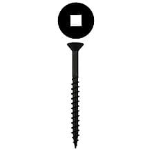Quickscrews Flat Head Assembly Screws, Square Drive Coarse Thread and Sharp Point