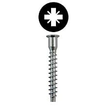 Wurth Flat Head Confirmat Screws, Pozi Drive Coarse Thread and Blunt Point