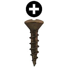 Quickscrews Oval Head Drawer Slide Screws, Phillips Drive Coarse Thread and Sharp Point