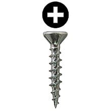 Quickscrews Flat Head Assembly Screws, Phillips Drive Coarse Thread with Nibs and Sharp Point