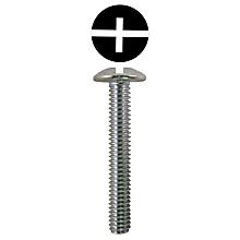 #8 x 1-1/2" Truss Head Machine Screws, Phillips/Slotted Drive #8-32 Thread and Blunt Point, Zinc, Box of 1 Thousand by Quickscrews