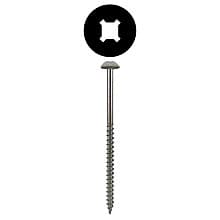 Quickscrews Round Washer Head Installation Screws, Square/Phillips Drive Coarse Thread and Sharp Point