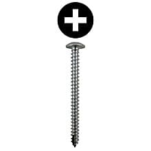 #14 x 3" Truss Head Hinge Edge Screws, Phillips Drive Type A Thread and Type 17 Auger Point, Zinc, Box of Thousand by Quickscrews