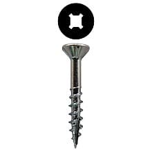 Quickscrews Flat Head Assembly Screws, Square/Phillips Drive Coarse Thread with Nibs and Type 17 Auger Point