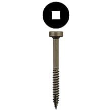 #6 x 1-1/4" Modified Pan Head Face Frame/Pocket-Hole Screws, Square Drive Fine Thread and Type 17 Auger Point, Plain, Box of 8 Thousand by Quickscrews