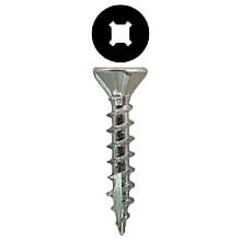 Quickscrews Flat Head Hinge Edge Screws, Square/Phillips Drive Coarse Thread and Sharp Point