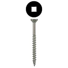 Quickscrews Flat Head Assembly Screws, Square Drive Coarse Thread and Sharp Point