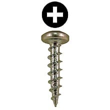 #6 x 5/8" Pan Head Hinge Edge Screws, Phillips Drive Coarse Thread and Sharp Point, Zinc, Box of 1 Thousand by Quickscrews