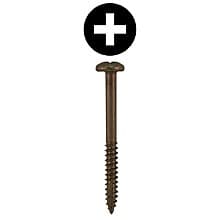 Quickscrews Modified Pan Head Face Frame/Pocket-Hole Screws, Phillips Drive Fine Thread and Type 17 Auger Point
