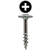 Quickscrews Large Round Washer Head Drawer Front Adjusting Screws, Phillips Drive Coarse Thread and Sharp Point