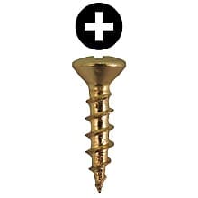 Quickscrews Oval Head Hinge Edge Screws, Phillips Drive Coarse Thread and Sharp Point
