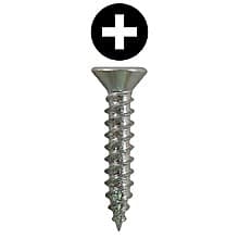 Quickscrews Flat Head Hinge Edge Screws, Phillips Drive Twinfast Thread and Twinfast Point