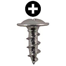 Quickscrews Round Washer Head Drawer Slide Screws, Phillips Drive Coarse Thread and Sharp Point