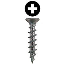 Quickscrews Flat Head Undercut Screws, Phillips Drive Coarse Thread and Sharp Point