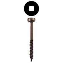 #6 x 1-1/4" Modified Pan Head Face Frame/Pocket-Hole Screws, Square Drive Quickcutter Thread and Double Auger Point, Plain, Box of Hundred by Quickscrews