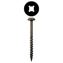 Quickscrews Round Washer Head Assembly Screws, Square/Phillips Drive Coarse Thread and Double Auger Point