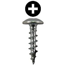 Quickscrews Truss Head Compact Hinge Screws, Phillips Drive Coarse Thread and Type 17 Auger Point