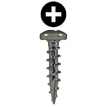#8 x 3/4" Pan Head Hinge Edge Screws, Phillips Drive Coarse Thread and Type 17 Auger Point, Zinc, Box of 1 Thousand by Quickscrews