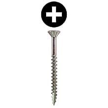 Quickscrews Flat Head Assembly Screws, Phillips Drive Coarse Thread with Nibs and Type 17 Auger Point
