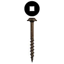 #8 x 1-1/2" Round Washer Head Face Frame/Pocket-Hole Screws, Square Drive Coarse Thread and Type 17 Auger Point, Plain, Box of 1 Thousand by Quickscrews