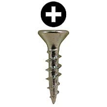 Quickscrews Flat Head Hinge Edge Screws, Phillips Drive Coarse Thread and Type 17 Auger Point