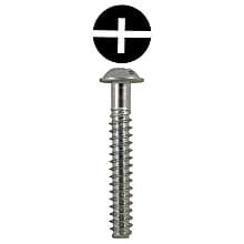Quickscrews Round Washer Head Knob & Pull Machine Screws, Phillips/Slotted Drive Type B Thread and Blunt Point