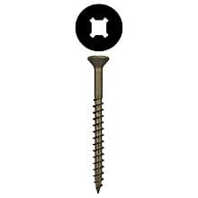 Quickscrews Flat Head Assembly Screws, Square/Phillips Drive Coarse Thread and Sharp Point