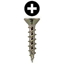Quickscrews Flat Head Hinge Edge Screws, Phillips Drive Coarse Thread and Sharp Point
