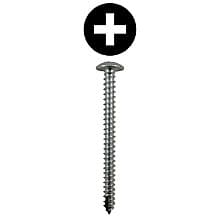 #14 x 3" Truss Head Installation Screws, Phillips Drive Type A Thread and Type 17 Auger Point, Zinc, Box of Hundred by Quickscrews