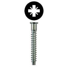 Wurth Flat Head Confirmat Screws, Pozi Drive Fine Thread and Blunt Point