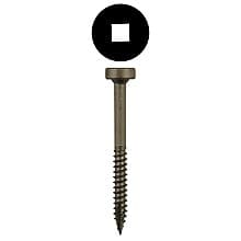 #7 x 1" Modified Pan Head Face Frame/Pocket-Hole Screws, Square Drive Coarse Thread and Type 17 Auger Point, Plain, Box of 1 Thousand by Quickscrews