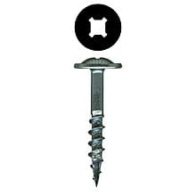 #8 x 1-1/8" Modified Washer Head Drawer Front Adjusting Screws, Square/Phillips Drive Coarse Thread and Type 17 Auger Point, Zinc, Box of 6 Thousand by Quickscrews