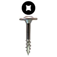 Quickscrews Large Round Washer Head Drawer Front Adjusting Screws, Square/Phillips Drive Coarse Thread and Type 17 Auger Point