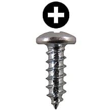 Quickscrews Pan Head Hinge Edge Screws, Phillips Drive Fine Thread and Type A Point
