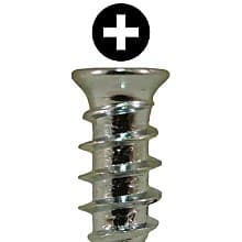 Quickscrews Flat Head Euro Screws, Phillips Drive Type B Thread and Blunt Point
