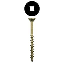 Quickscrews Flat Head Decking Screws, Square Drive Coarse Thread with Nibs and Double Auger Point