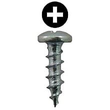 Quickscrews Pan Head Drawer Slide Screws, Phillips Drive Coarse Thread and Sharp Point