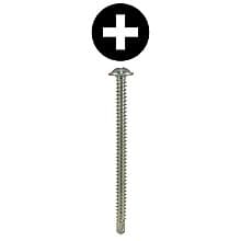 Quickscrews Round Washer Head Installation Screws, Phillips Drive Full Thread and SDS-Metal Self-Drilling Point