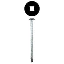 Quickscrews Round Washer Head Installation Screws, Square Drive Full Thread and SDS-Metal Self-Drilling Point