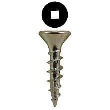 Quickscrews Flat Head Hinge Edge Screws, Square Drive Coarse Thread and Type 17 Auger Point