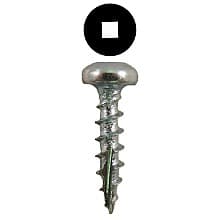 Quickscrews Pan Head Hinge & Drawer Slide Screws, Phillips Drive Coarse Thread and Type 17 Auger Point
