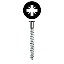 Wurth Flat Head Confirmat Screws, Pozi Drive Fine Thread with Nibs and Blunt Point